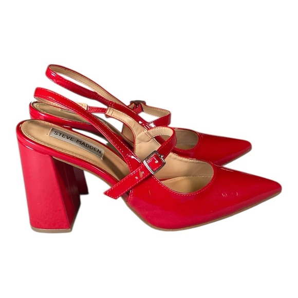 Steve Madden Women's Pointed Toe Pumps Red US Size 8 - Picture 5 of 6